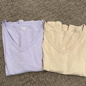**TWO** Old Navy Slub Knit EveryWear T-shirts short sleeve- Petite Medium
